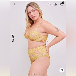 Cider plus size 2 piece swimsuit, underwire top